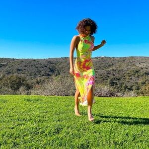 Vibrant Multicolor Maxi Dress